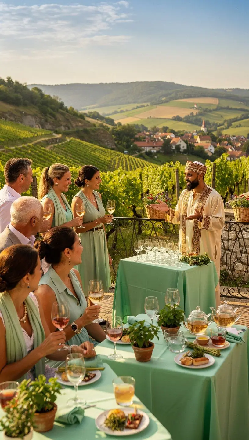 Krásne zdobené marocké keramické poháre s mätovým nápojom.