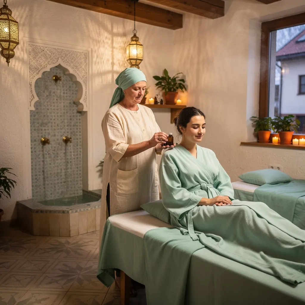 Šálka mätového čaju s jemným ornamentom