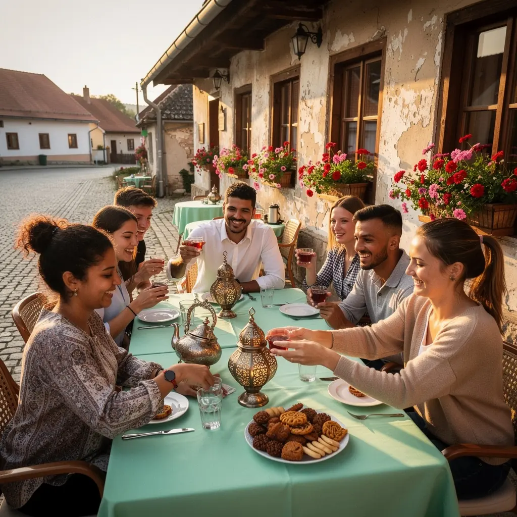 Svieže mätové drinky servírované v slnečnom prostredí