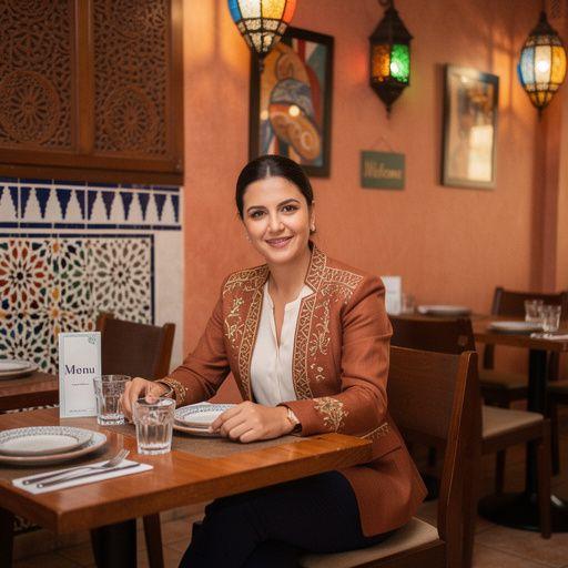 Marocké orientálne vzory na textíliách a dekoráciách v zelenej farbe.